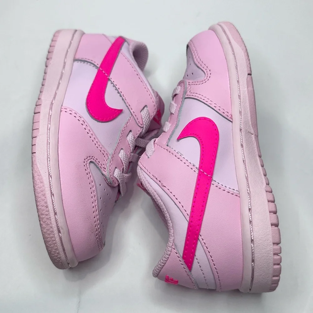 Nike Dunk Kids Light Pink and Hot Pink Sneakers